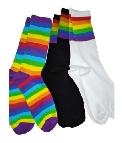 6 Calcetines Medias Pride Lgtb - Algodón Arcoíris - Unisex