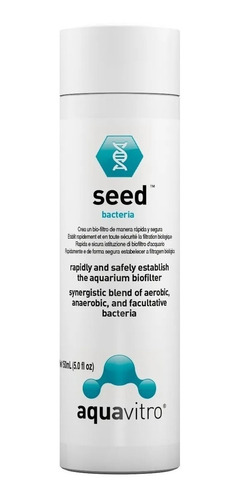 Imagen 1 de 4 de Bacterias Ciclado Acuarios Dulce Salado Seed Aquavitro 350ml