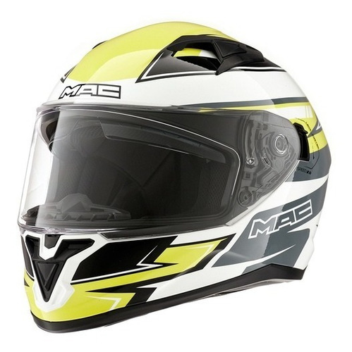 Casco Mac Speed 2.0 Apex Amarillo Bla Gris Xl - Bondio