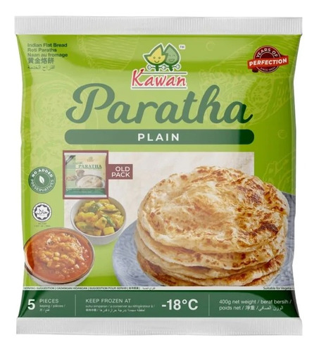 Paratha Tradicional Kawan 400 Gr, 4 Unidades Congeladas