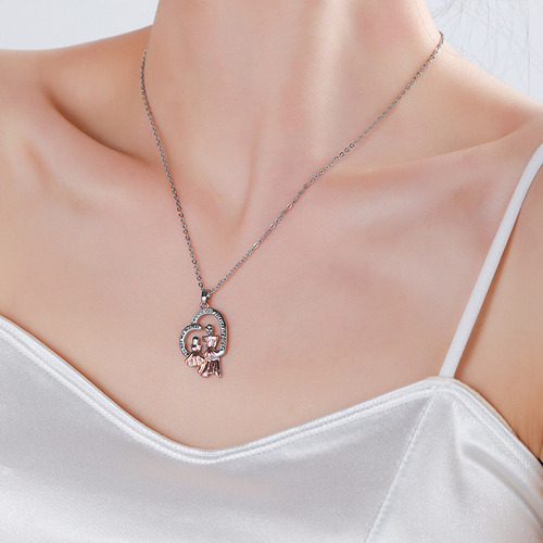 Db Collar Elegante Con Colgante De Corazón De Amor Para