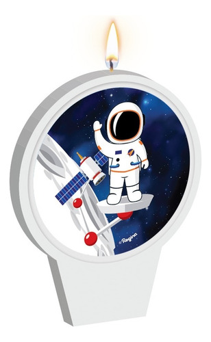 Vela Astronauta Espacial - Para Aniversário, Bolo E Festa