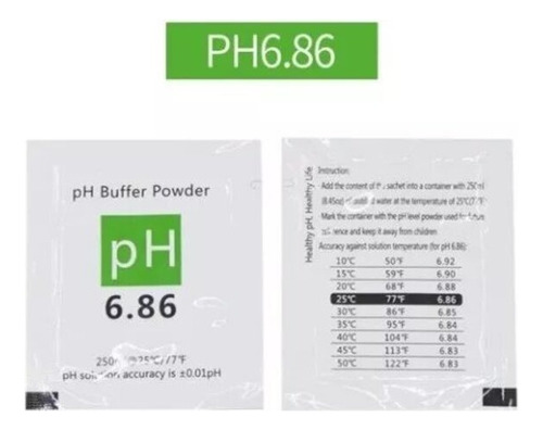 Solucion Calibrar Phmetro Combo 3 Sobres Ph 4,00 6,86 9,18
