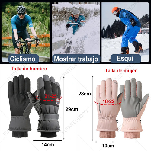 Guantes Térmicos Impermeables Touch Resistentes Deportivos