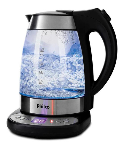 Chaleira Elétrica Philco Pchd 1,7l Digital Glass 110v