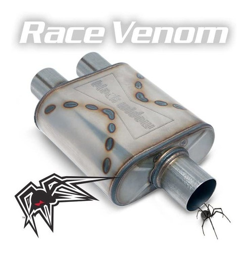 Black Widow Race Venom 3  In 2.5  Out Muffler Single
