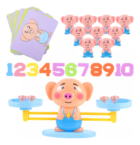 Juego Didáctico De Aprendizaje Números Balanza Niños