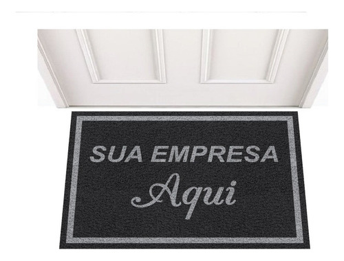 Tapete Capacho 130x45 Personalizado Logomarca Empresa Logo Comprimento 130 Cm Cor - Desenho Do Tecido Trama Vinilica Largura 45 Cm