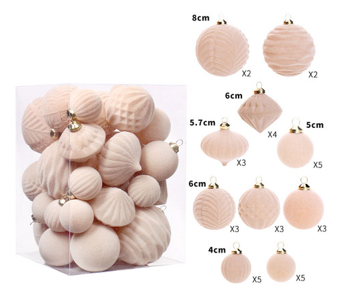 Set De Adornos Navideños Super Holiday Decoration Velvet 3