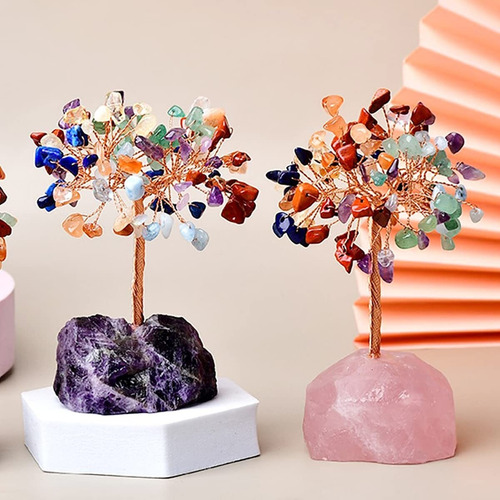 Árbol De Cristal, 7 Chakras, Árbol De La Vida, Cristales Nat