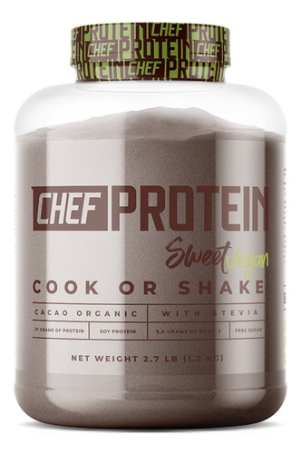 Proteína En Polvo Sweet Cacao Vegan 1,2 Kg Chefprotein