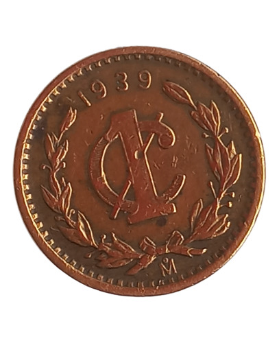 Moneda Antigua De 1 Centavo Acuñada En 1939 Con 84 Años De A