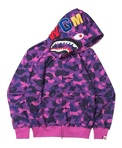 Sudadera Con Capucha Shark Ape Bape Suéter De Algodón Con Es