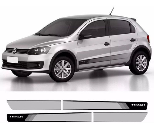 Imagem 1 de 3 de Kit Faixa Lateral + Adesivo Track Gol Voyage G6 13/16