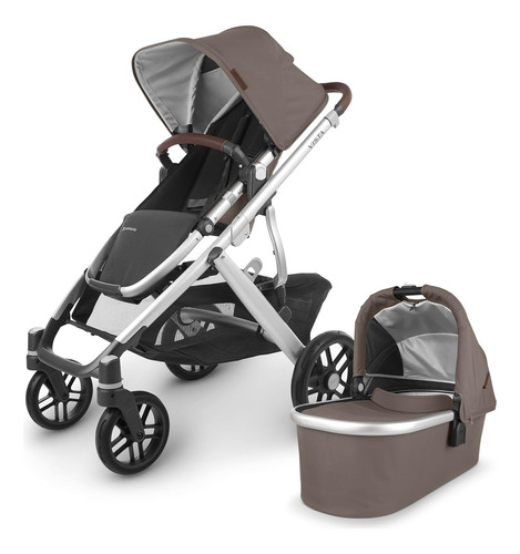 Carrinho Uppababy Vista V2 Com Moises Cor Theo Cor do chassi Prata