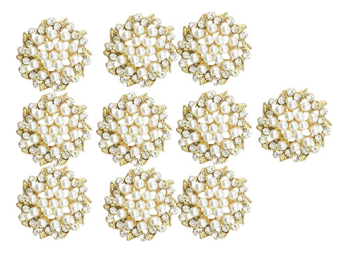 10pcs Flower Buttons Diy Craft Alloy Buttons Fashion For