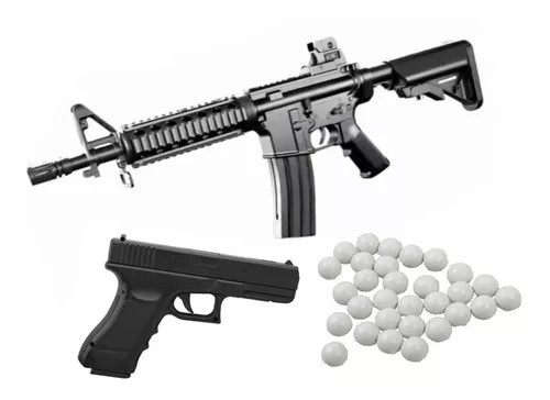 Combo Airsoft Vigor Rifle M4 + Pistola Glock +balines Oferta