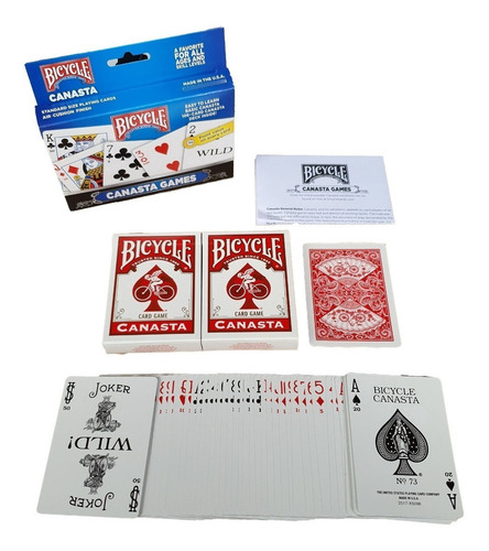 Cartas Bicycle Canasta Game Baraja 108 Cartas Original