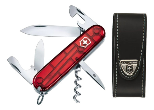 Kit Victorinox Navaja Spartan 12 Funciones + Funda De Piel