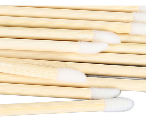 Aplicador De Lápiz Labial Desechable Con Mango De Bambú, 100