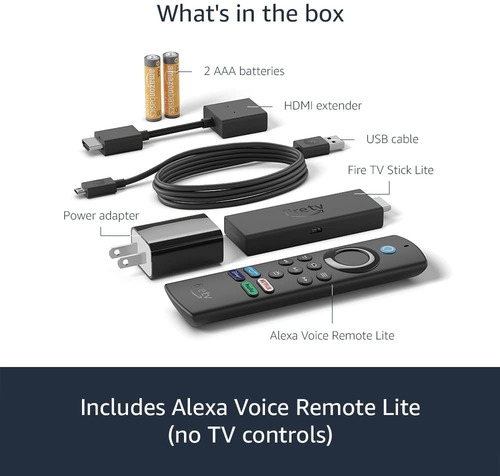 Amazon Fire TV Stick Lite Edición 2022 2.ª generación de voz Full HD 8GB negro