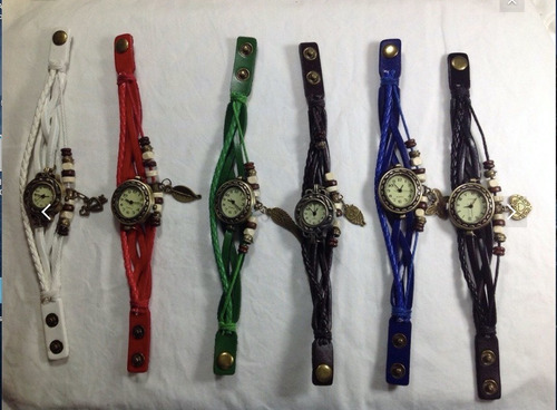 Reloj De Pulsera Vintage Varios Colores. El Mejor Precio!!!