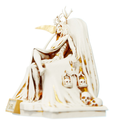 Estátua Imagem Hela - Hel Deusa Do Reino Dos Mortos Cor Cor Mármore Dourado