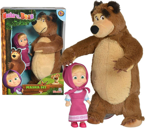 Juego De Peluche Masha Y El Oso Masha De Jada Toys