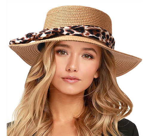 Sombrero De Playa De Paja Para Mujer, Sombrero De Verano Par