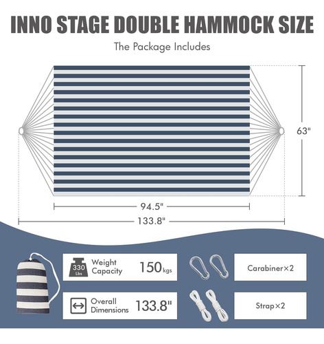 Inno Stage Hamaca Doble Con Correas Para Árboles - Hamaca Pa