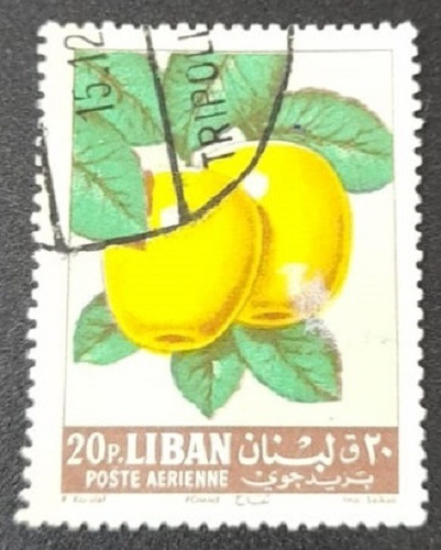 Sello - Libano - 1962 Frutas Aereo