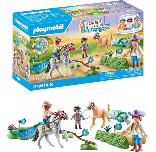Playmobil Caballos Torneo Ponys +46pcs 3 Figuras 71495 Torneo Ponis