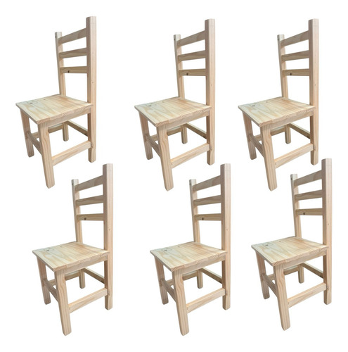 Silla Pino X 6 Madera Maciza De Pino Fabrica X Mayor Y Menor Madera De Pino Madera De Pino Madera De Pino