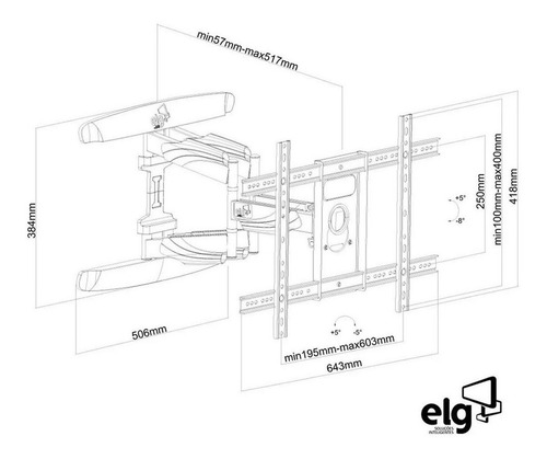 Suporte De Parede P/ Tv/monitor De 32 Até 75 - A02v6n
