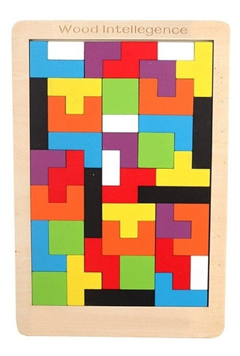 Juguete Didáctico Educativo Madera Ligera Tangram Tetris 