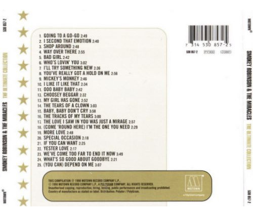 Cd The Ultimate Collection (the Miracles) Estándar