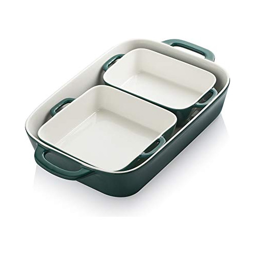 Ceramic Bakeware Set, Rectangular Baking Dish For Cooki...