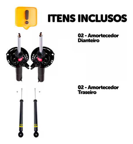 4 Amortecedores Kayaba Monroe Kits A3 Sedan Multlink 13/21