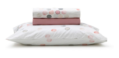 Jogo De Cama Casal Prata Algodão 150 Fios Santista 4 Peças