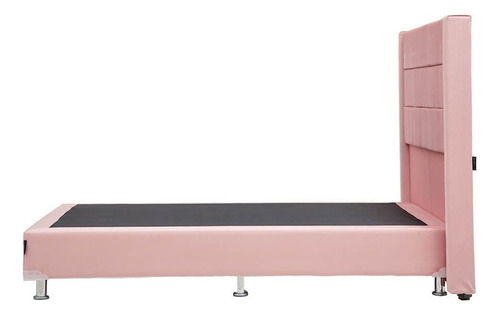 Cabecera Queen Size Dicasa Lugo + Box Dicasa Pink Color Rosa