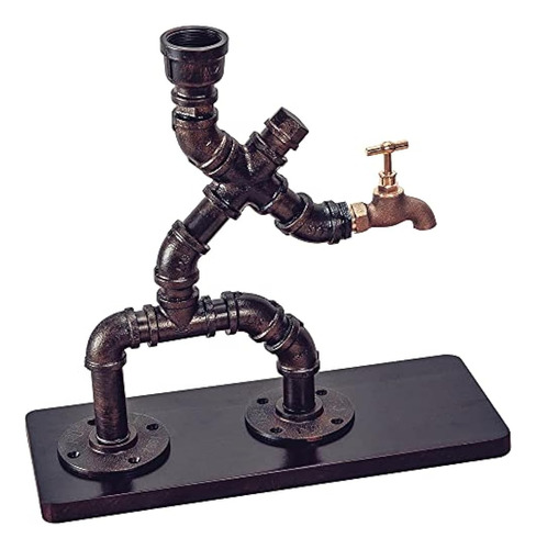 Soporte De Alcohol Steampunk Para Whisky-soporte De Barra Pe