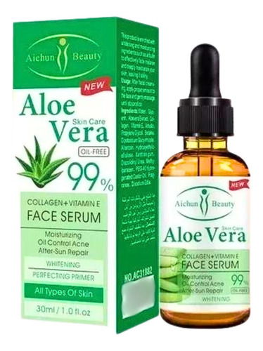 Serum Facial 99% Áloe Vera De 30ml Vitamina  + Colágeno Acné
