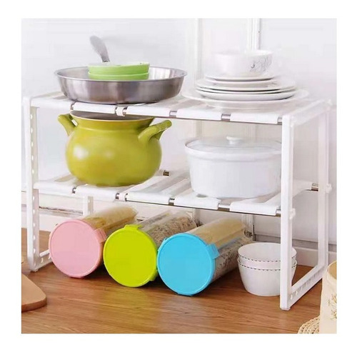 Imagen 5 de 7 de Estante Ajustable Organizador Multiuso Cocina Baño Closeth