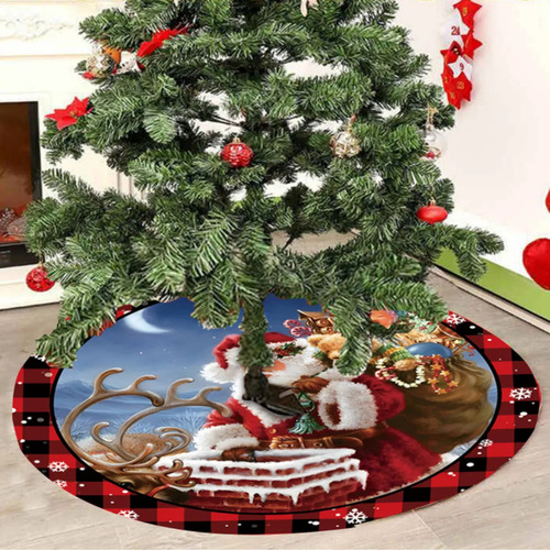 Soporte Para Árbol De Navidad De 90 Cm Con Falda De Árbol De
