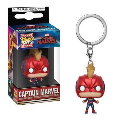 Llavero Funko Pop Coleccion Marvel Capitana Con Casco
