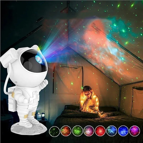 Proyector De Estrellas Astronautas Luz De Noche For Niños