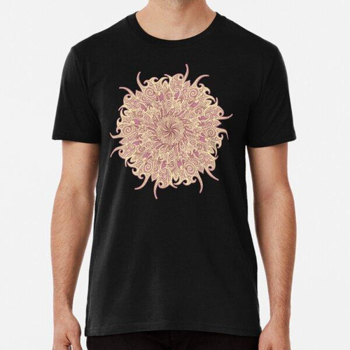 Remera Oriental Tattoo Mandala - Oro Rosa Rosa Algodon Premi