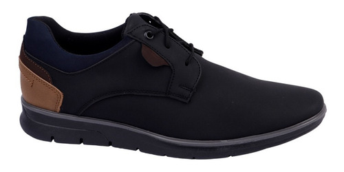 Zapato Casual Fratello Negro Para Hombre 0698