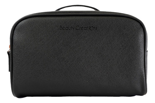 Cosmetiquera Mini Cosmetic Glam Pouch Beauty Creations Color Negro Diseño de la tela Liso