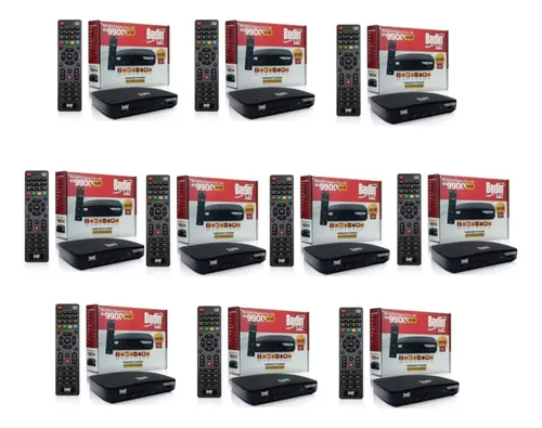 comprar Kit 10 Receptores Regional Sat Hd Bs9900s Preto Bedinsat